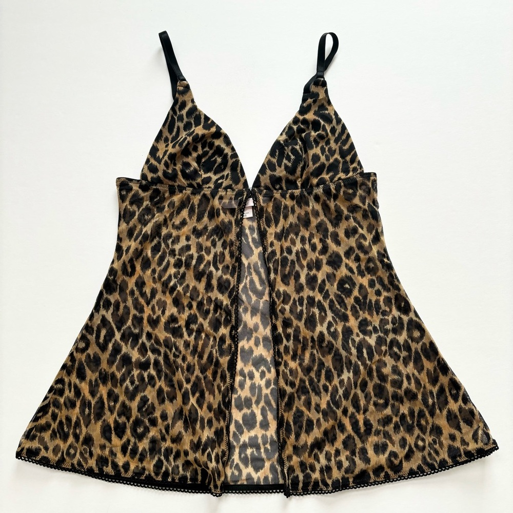 Victoria's Secret Animal Print Babydoll FlyawayLingerie, sz XS